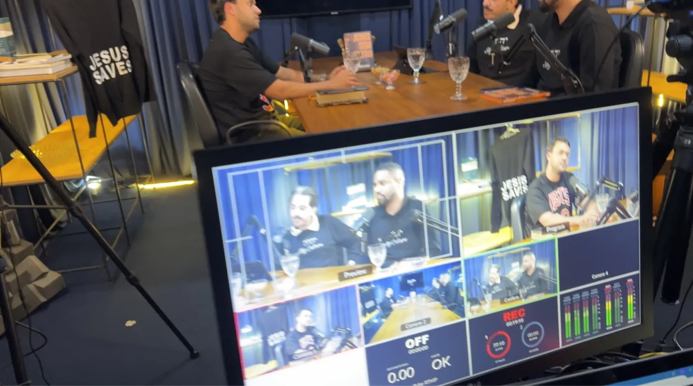 Controle multicâmera durante gravação