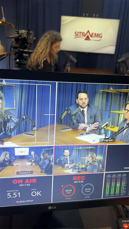 Operação multicâmera para transmissão ao vivo realizada pela BM Comunicação